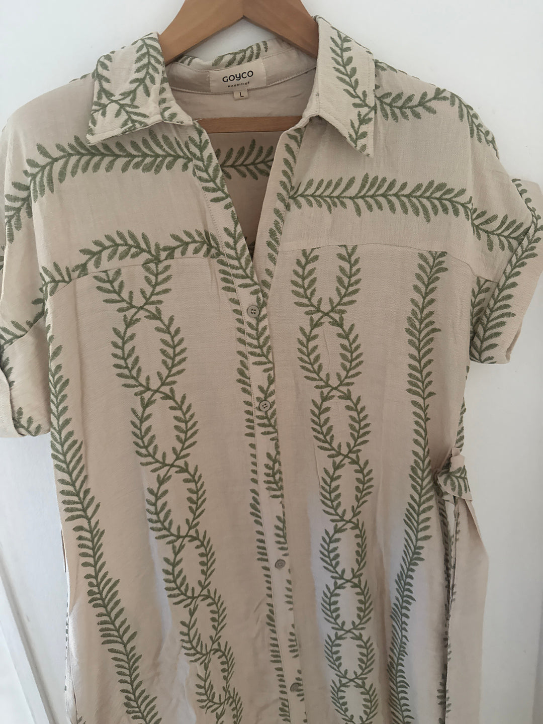 Robe Liliane Vert Manche Courte