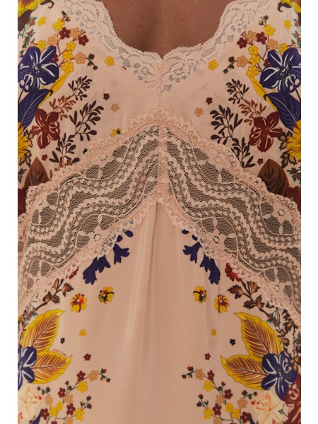 BEAUTY BOUQUET PINK SLEEVELESS MAXI DRESS