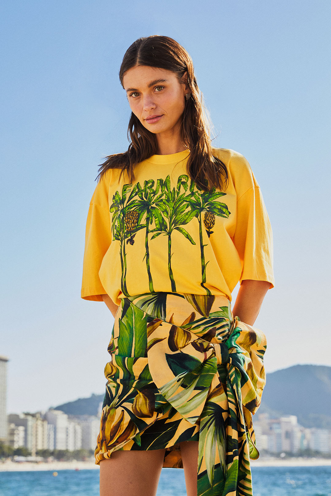 FARMRIO PLEAT T-SHIRT