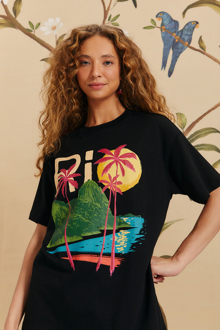 BLACK RIO ORGANIC COTTON RELAXED T-SHIRT