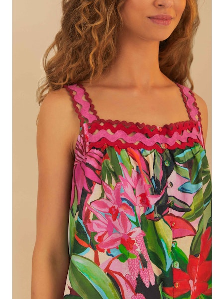 JARDIN DE REVE MULTICOLOR SLEEVELESS BLOUSE