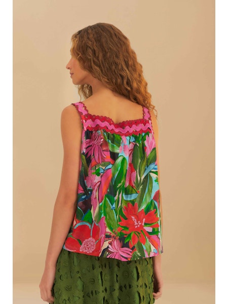 JARDIN DE REVE MULTICOLOR SLEEVELESS BLOUSE