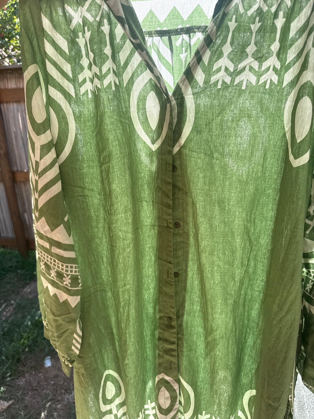 Robe tribal vert