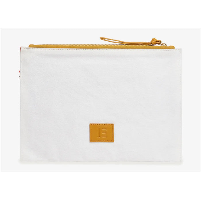 EMBROIDERED POUCH / POCHETTE BRODEE BLANC