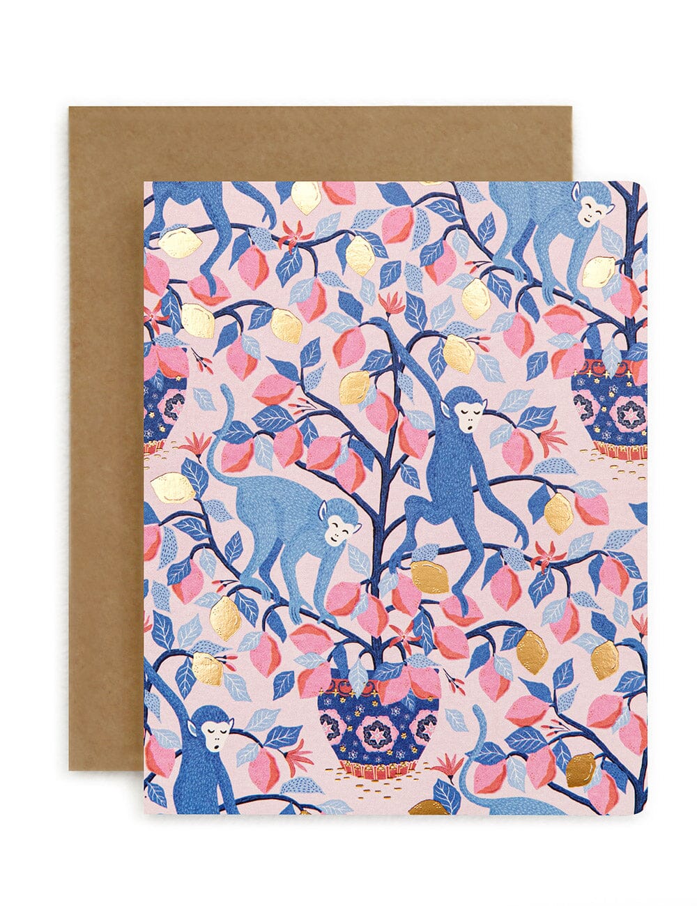 Monkeys & Lemons (Blank) Greeting Card