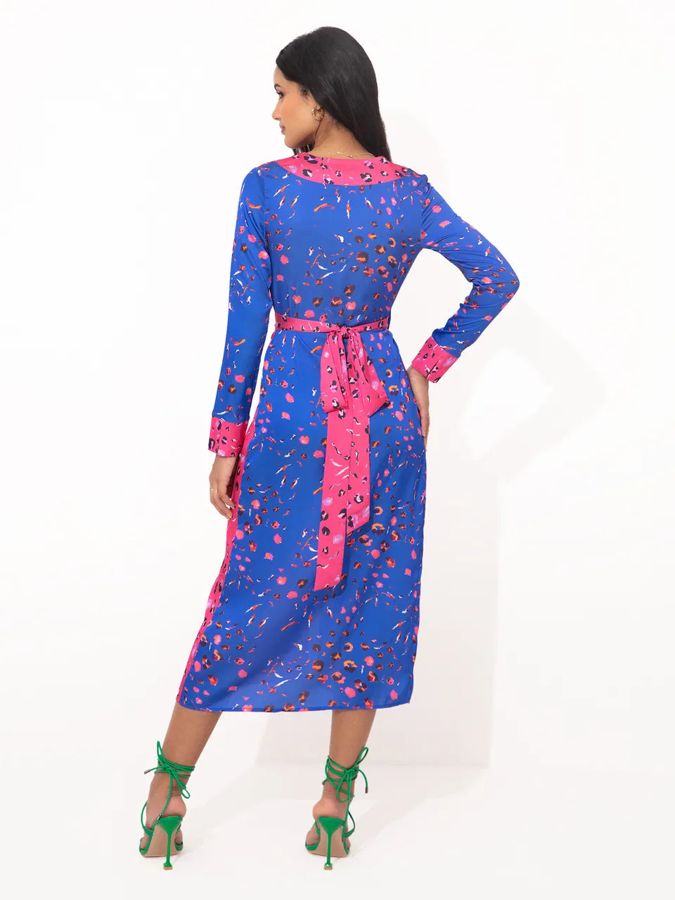 Paloma Spliced Wrap Dress