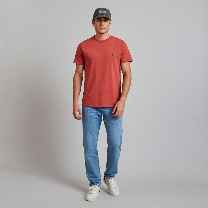 Arcy Basic Cotton T-Shirt | Red