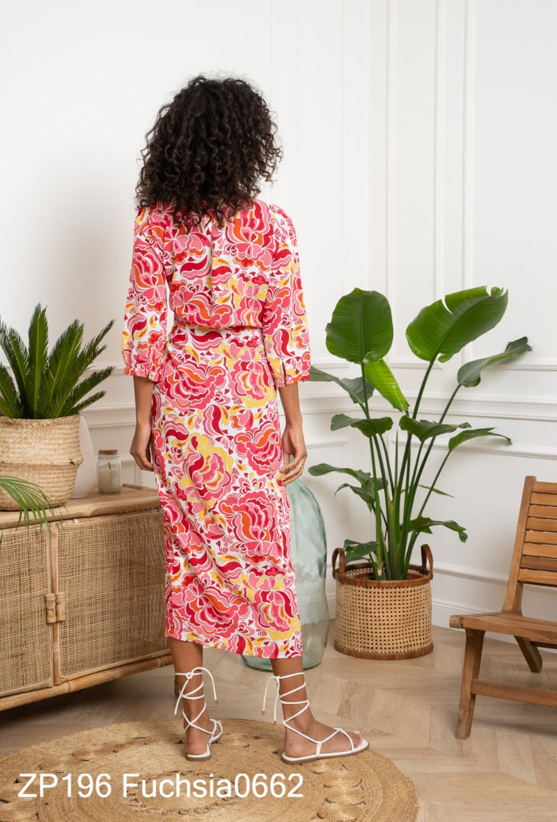 ROBE LONGUE  FUCHSIA