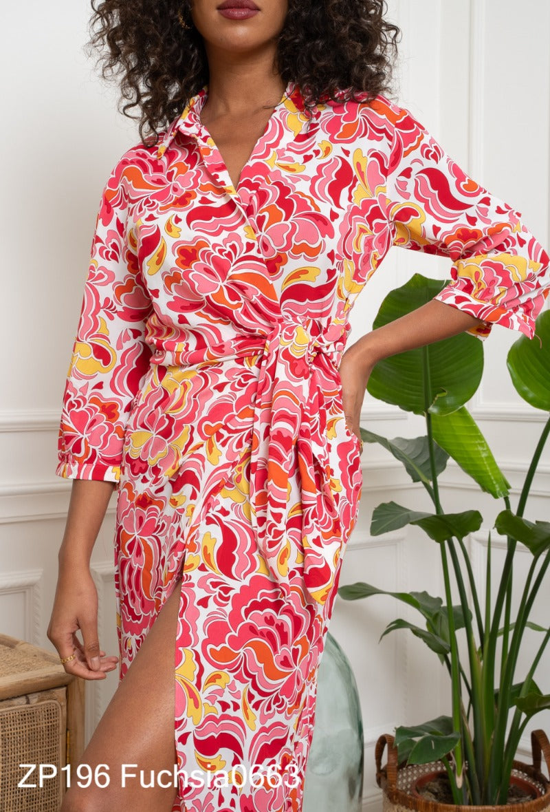 ROBE LONGUE  FUCHSIA