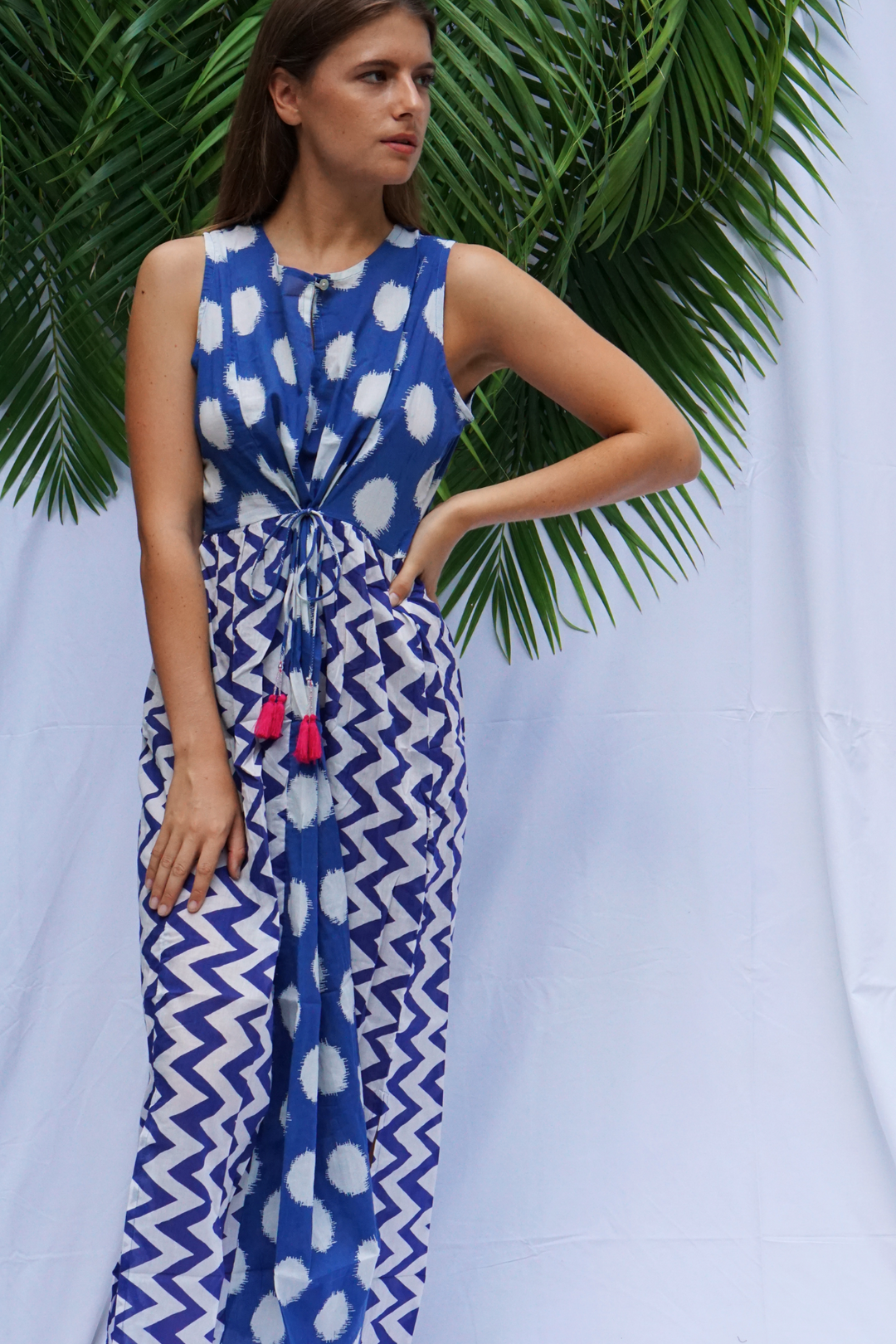 ROBE LONGUE MARINE