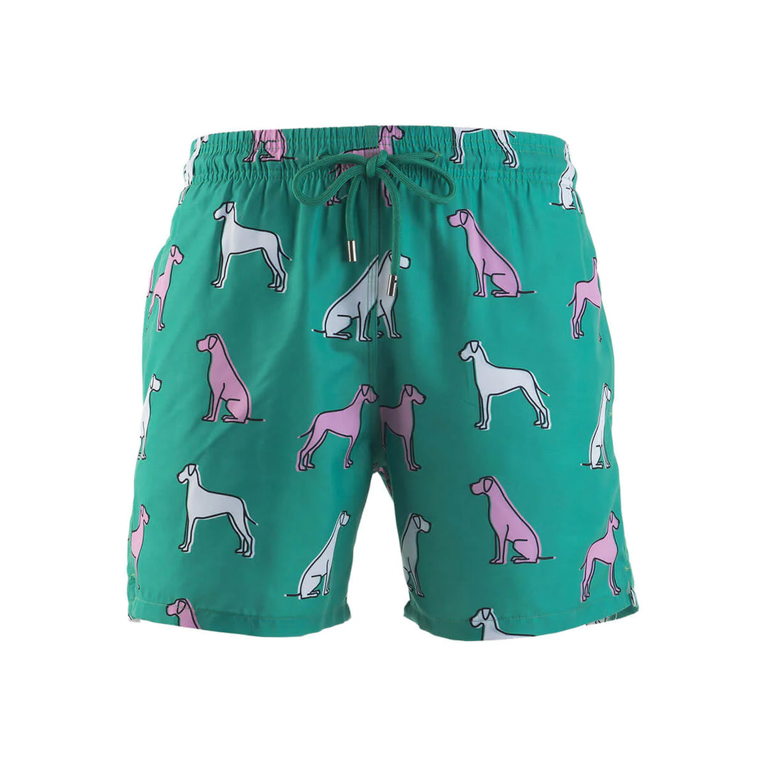 Kids Swim Shorts Great Danes Green Breazies