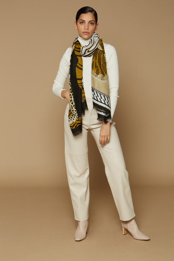 SCARF 100 MANTRA BEIGE