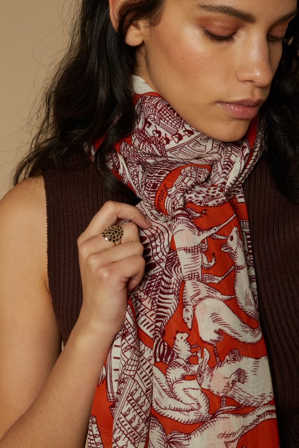 SCARF 100 TURGOT ORANGE