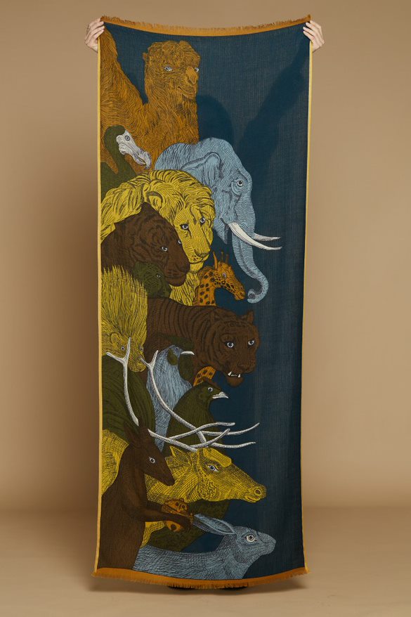SCARF 70 THADEUS BLEU