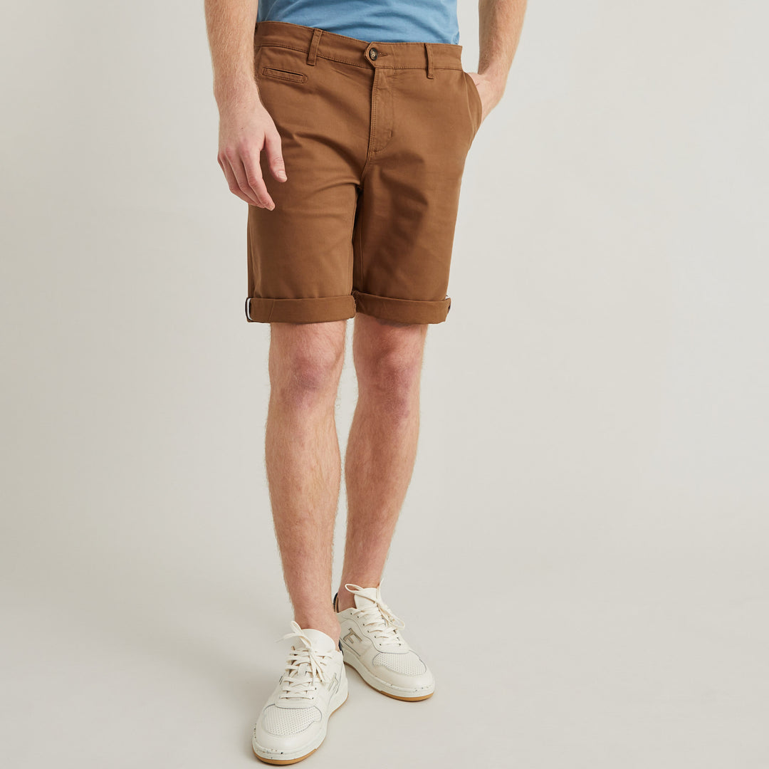 Saulieu Cotton Shorts | Terracotta