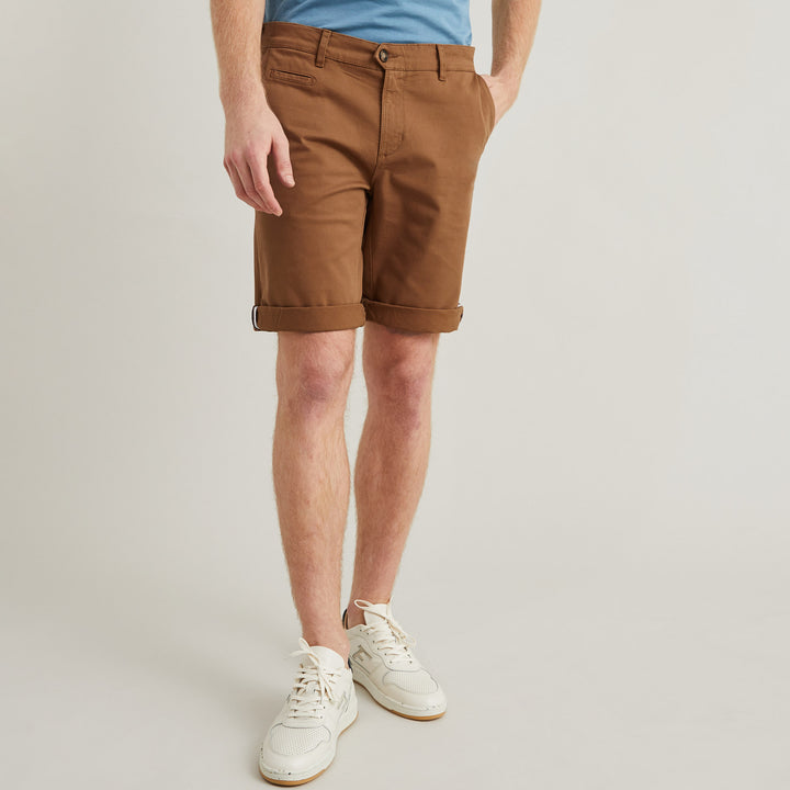 Saulieu Cotton Shorts | Terracotta