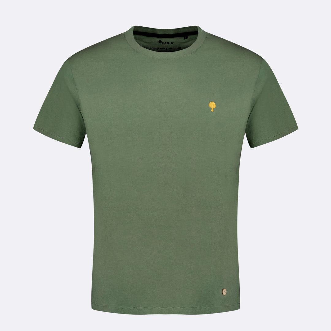 Arcy Basic Cotton T-Shirt | Kaki