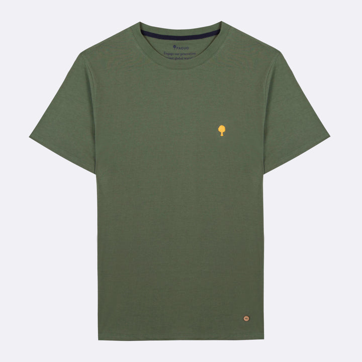 Arcy Basic Cotton T-Shirt | Kaki