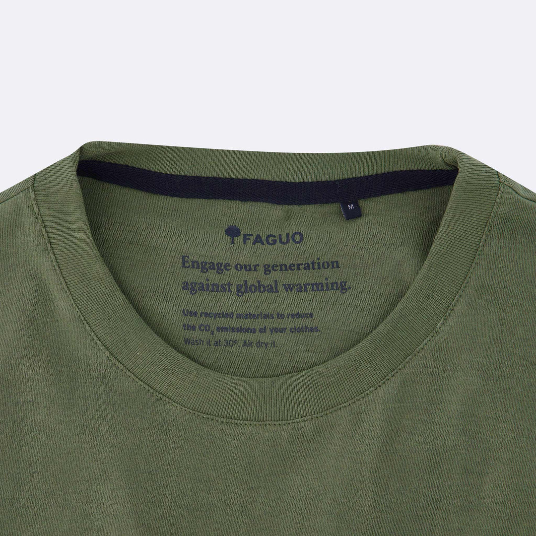 Arcy Basic Cotton T-Shirt | Kaki