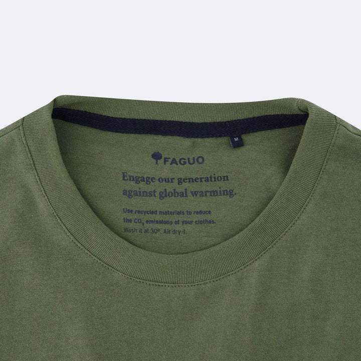 Arcy Basic Cotton T-Shirt | Kaki