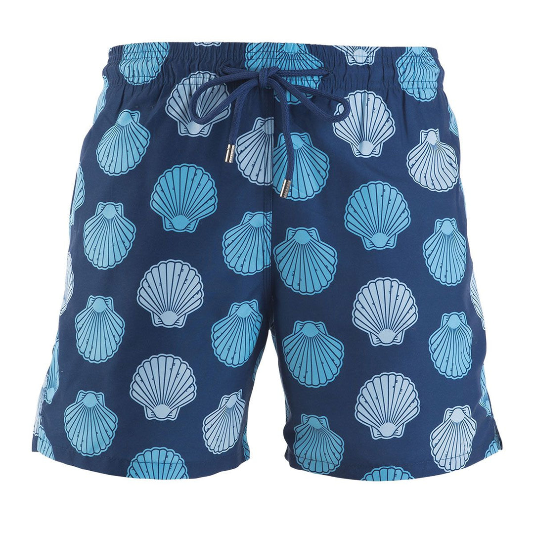Men Swim Shorts Clam Shells Navy
