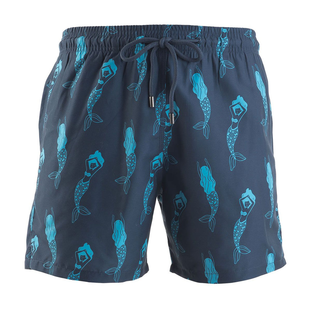 Men Mermaids Swim Shorts Steel