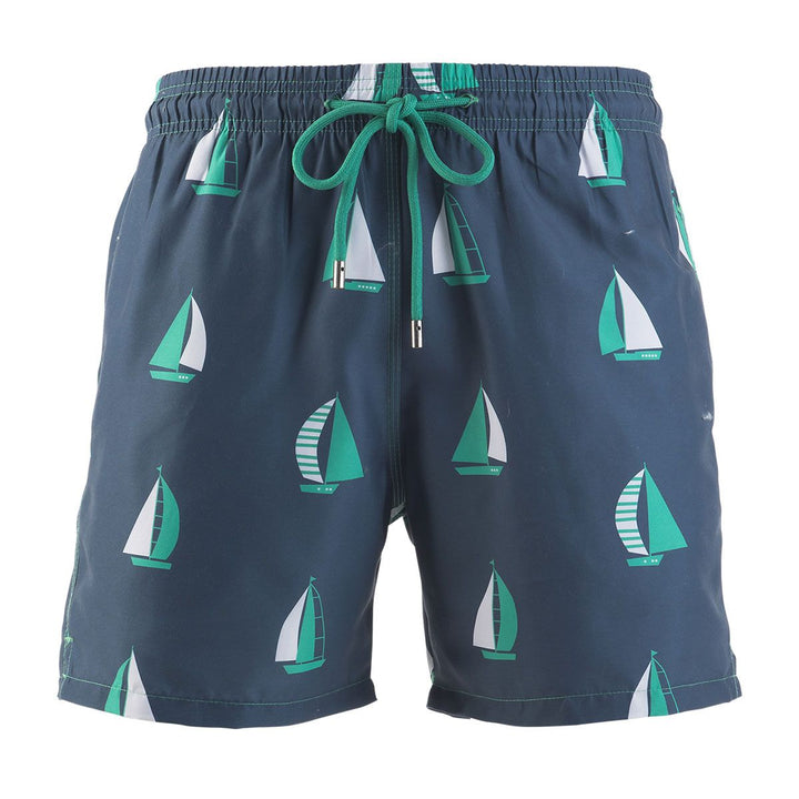 Men Swim Shorts Sail Boats Steel