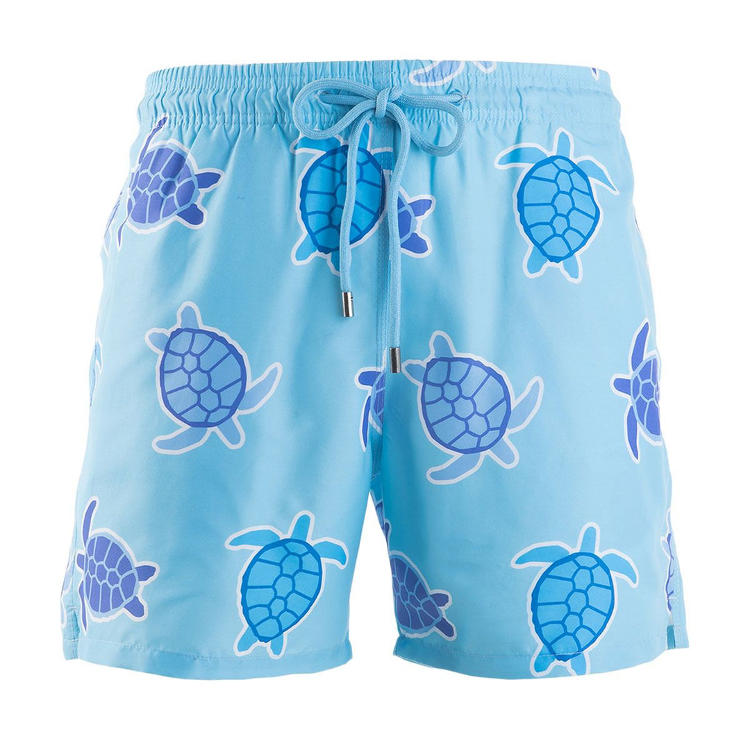 Kids Swim Shorts Turtles Baby Blue