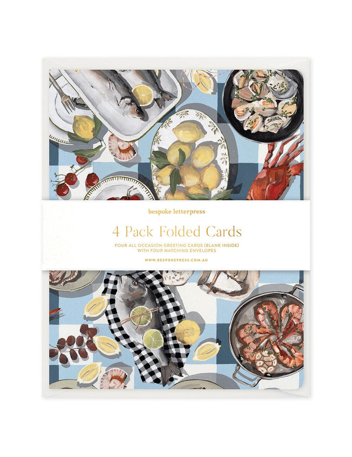 4pk Notecards- Crab & Squid by Whitney Spicer