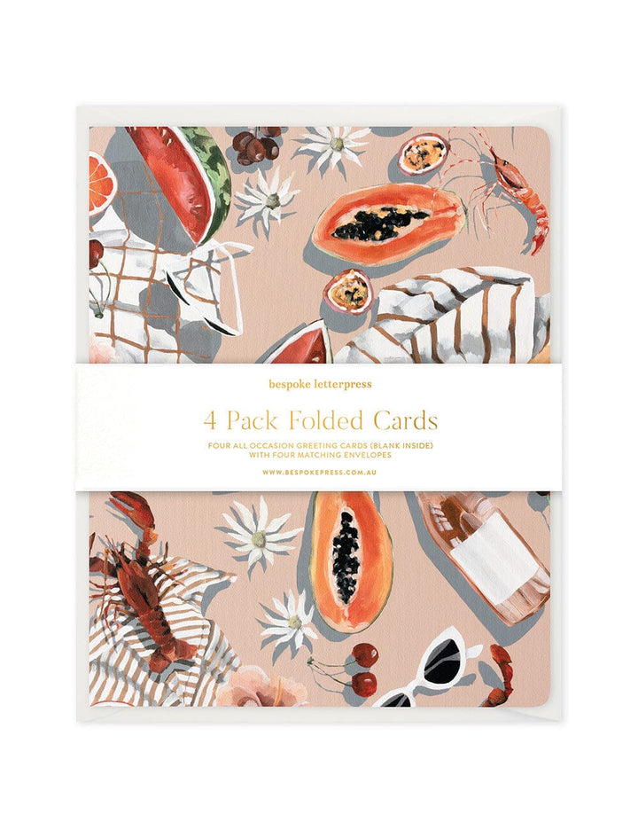 4pk Notecards- Summer Picnic by Whitney Spicer