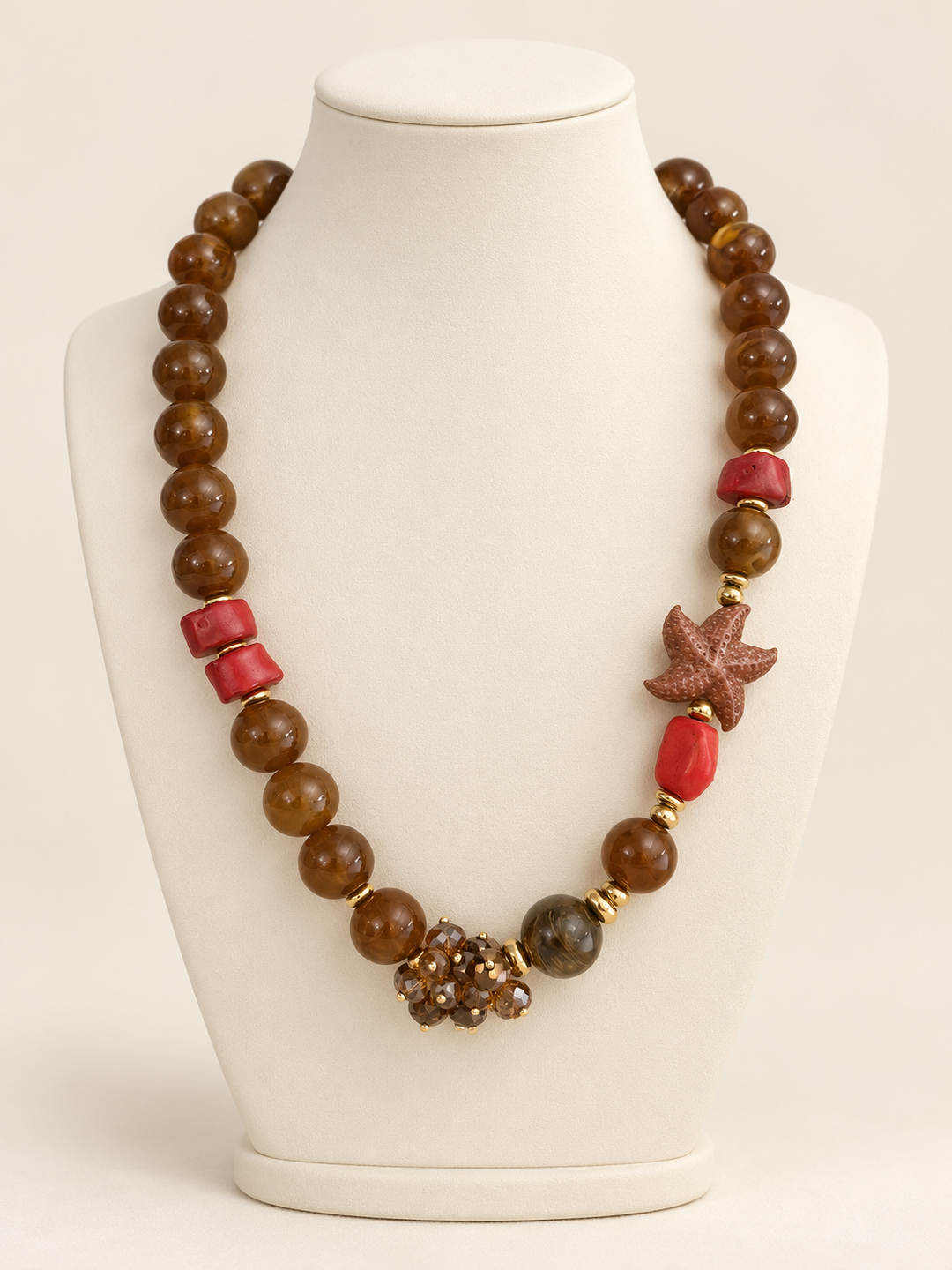 Calypso Cognac Necklace — studio photograph