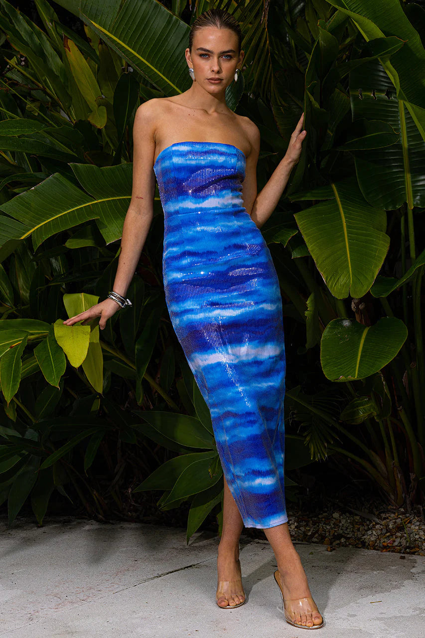 Malibu Midi Dress Ocean