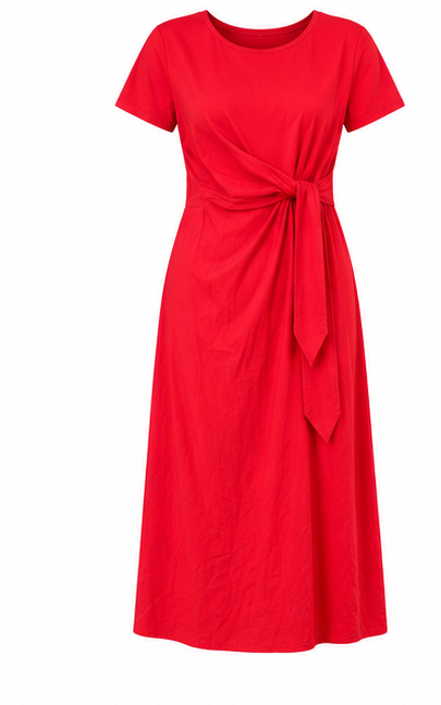 Sunset Tie Maxi Dress - Red