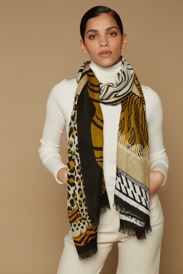 SCARF 100 MANTRA BEIGE