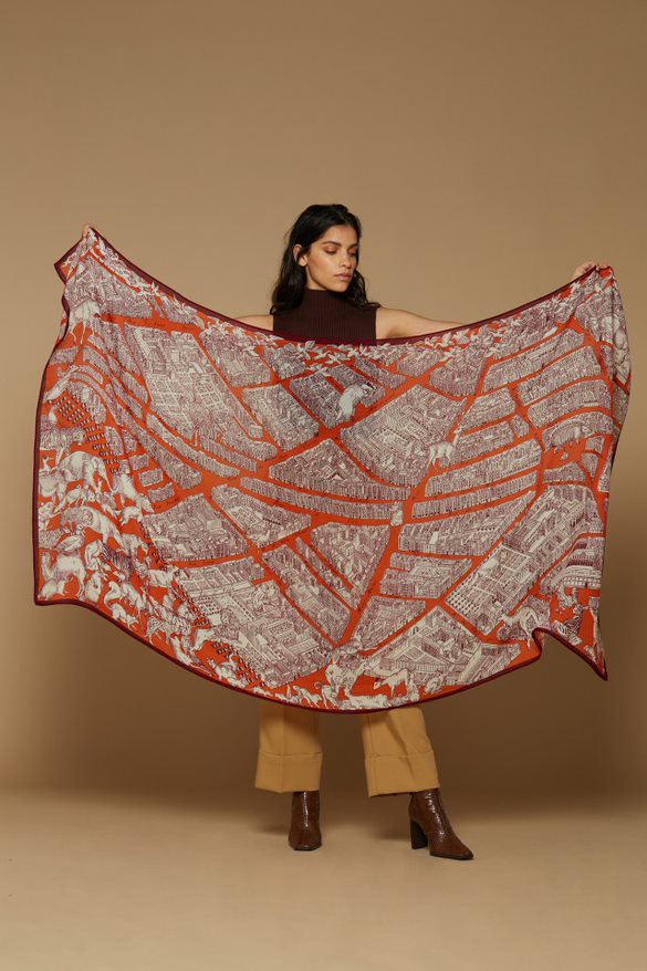 SCARF 100 TURGOT ORANGE