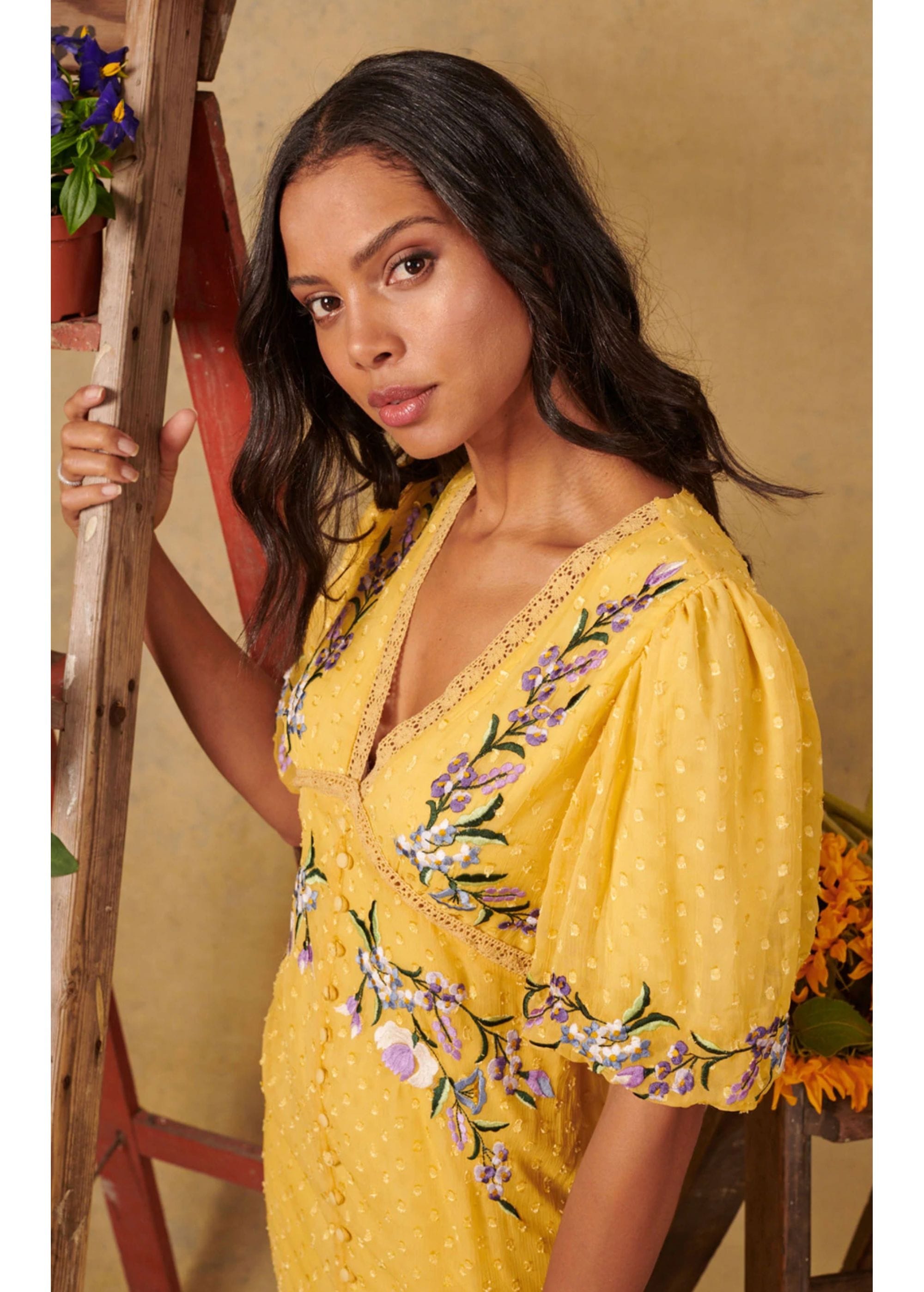 Hope and ivy yellow dress best sale