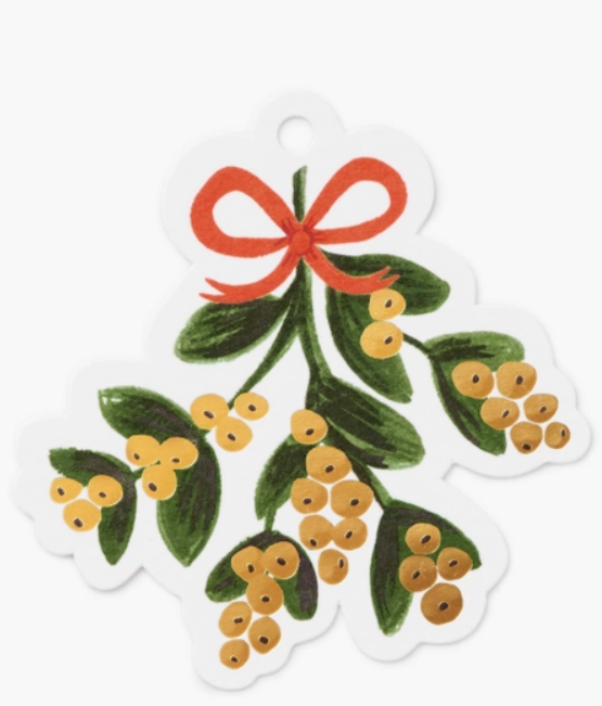 Pack of 8 Mistletoe Gift Tags