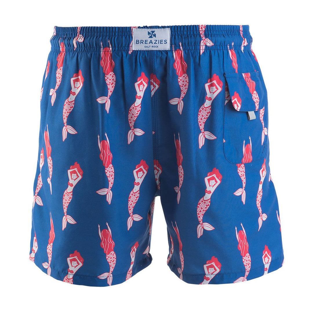 Men Swim Shorts Mermaids Royal Blue