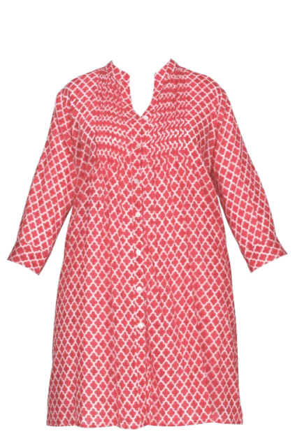 CHEMISE MI-LONGUE ROUGE